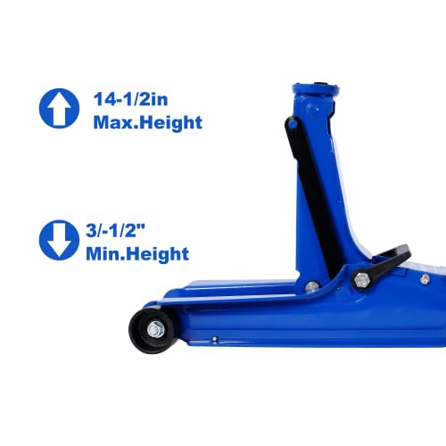 Heavy-Duty Steel Racing Floor Jack 2.5 Ton Blue L24245