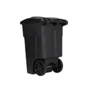 48 gal Black Polyethylene Wheeled Garbage Can D926721
