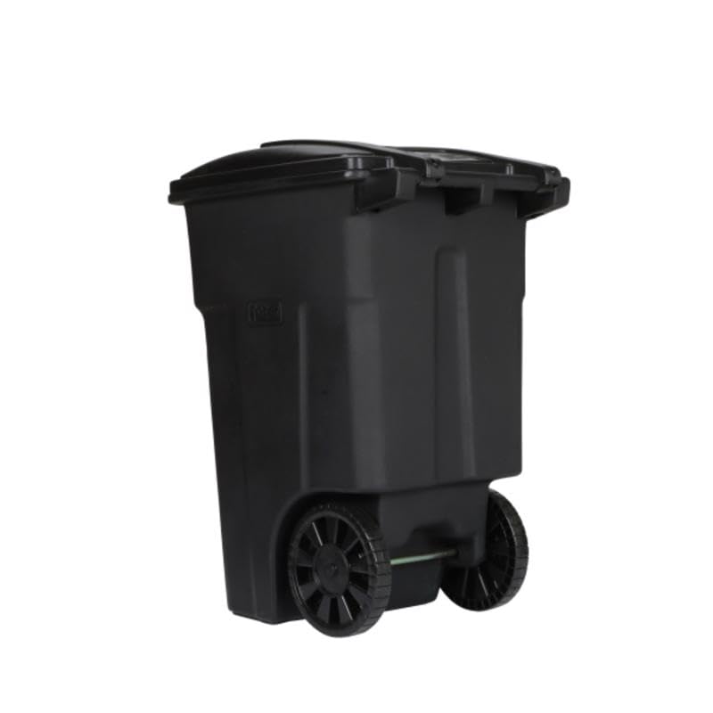 48 gal Black Polyethylene Wheeled Garbage Can D926721