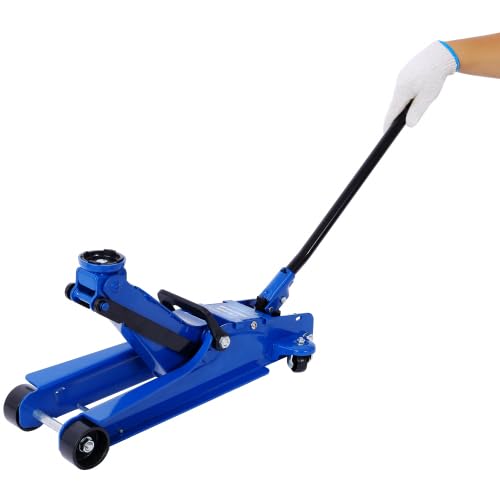 Heavy-Duty Steel Racing Floor Jack 2.5 Ton Blue L24245