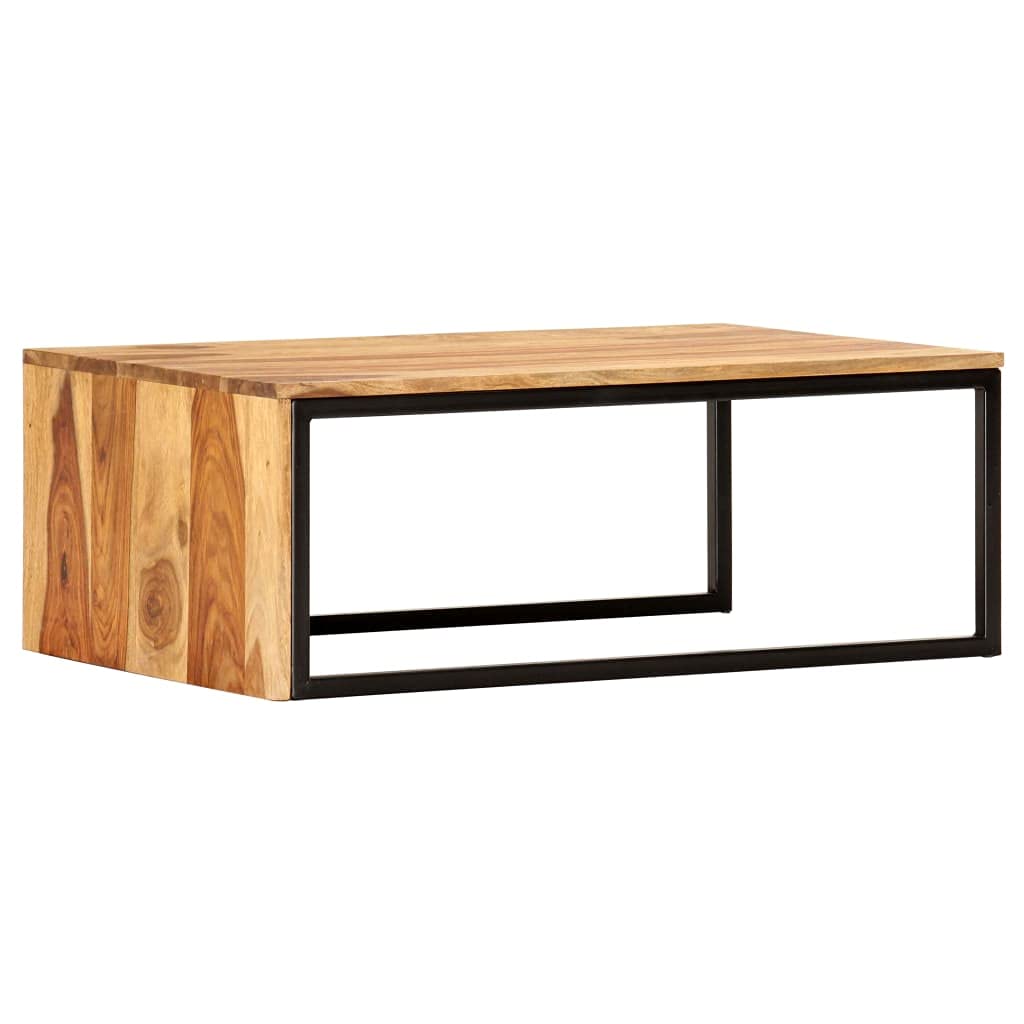 Brown Solid Sheesham Wood Nesting Coffee Table Set of 2 D9867