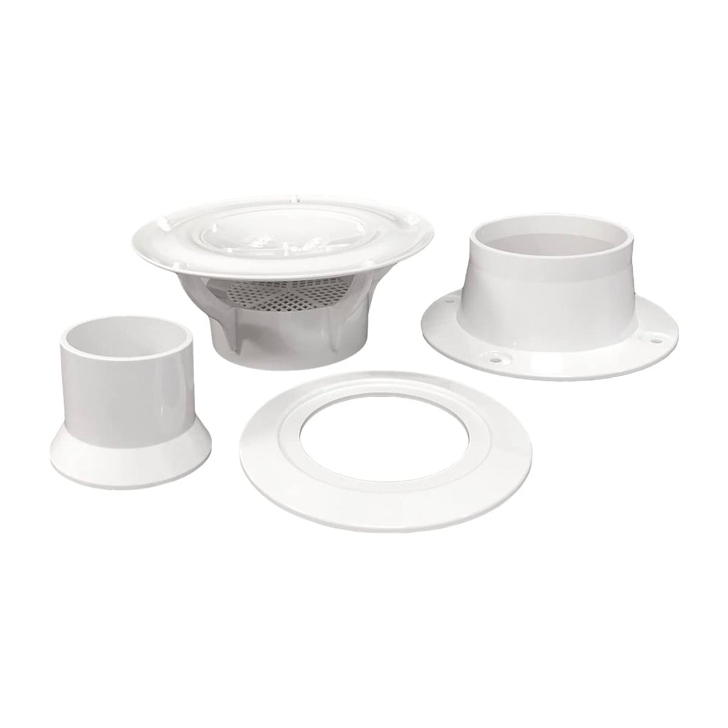 White RV Roof Vent Cap with Bug Screen W849