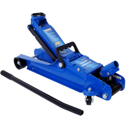 Heavy-Duty Steel Racing Floor Jack 2.5 Ton Blue L24245