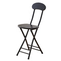Black 18 Inch Folding Stool with Backrest G20958