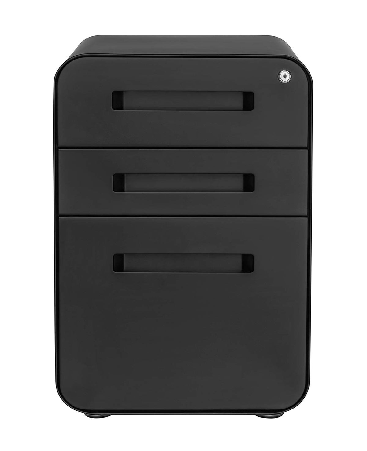 3 Drawer Black Metal File Cabinet with Lock Z785