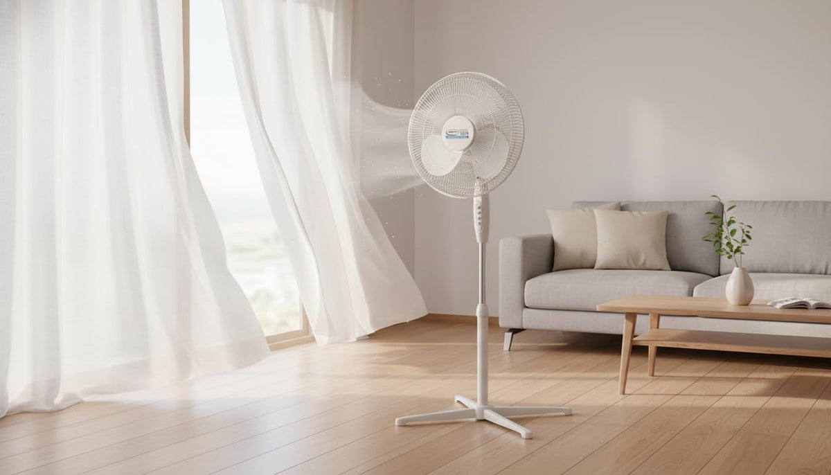 16 Inch Oscillating Pedestal Fan with Remote Q83838