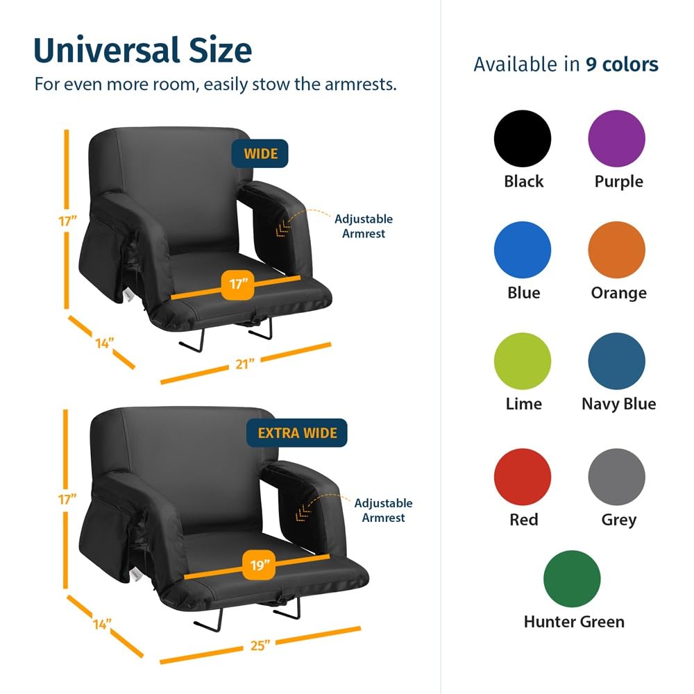 Reclining Stadium Seats for Bleachers with Back Support R2114