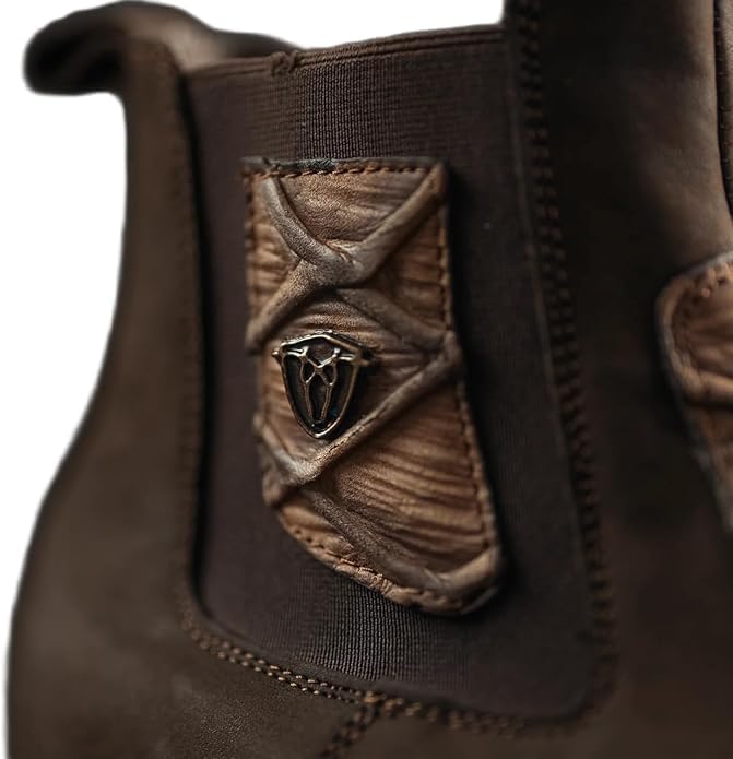 Genuine Leather Square Toe Ankle Cowboy Western Boots P887
