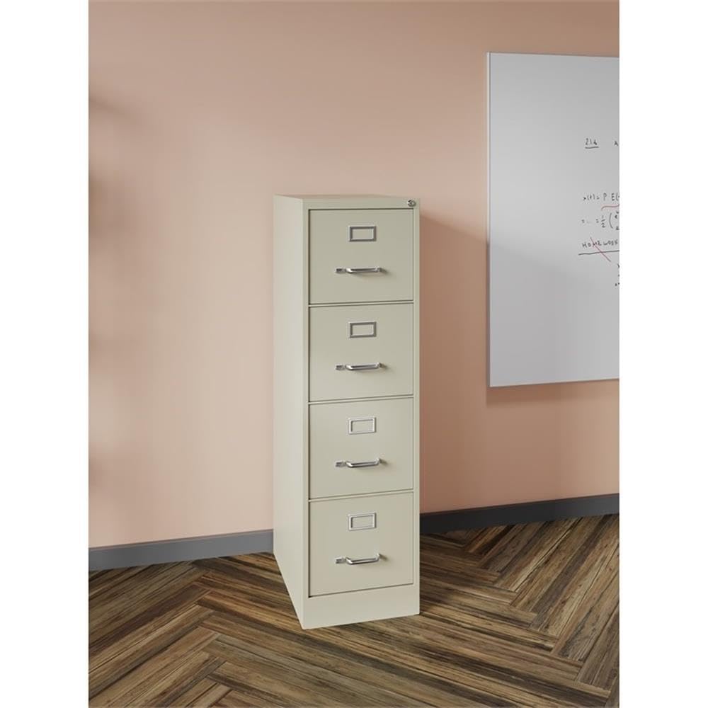 Beige 4-Drawer Metal Letter File Cabinet S456273