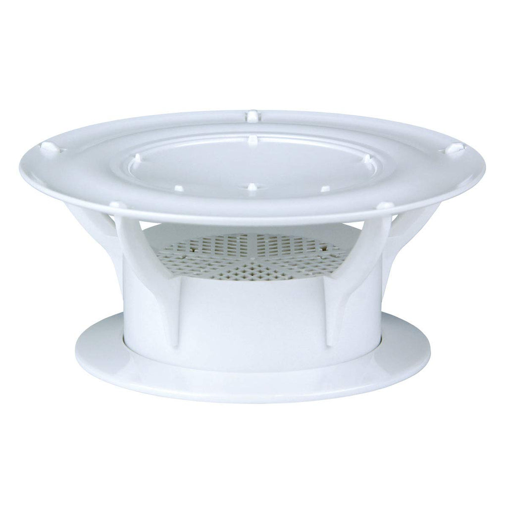 White RV Roof Vent Cap with Bug Screen W849