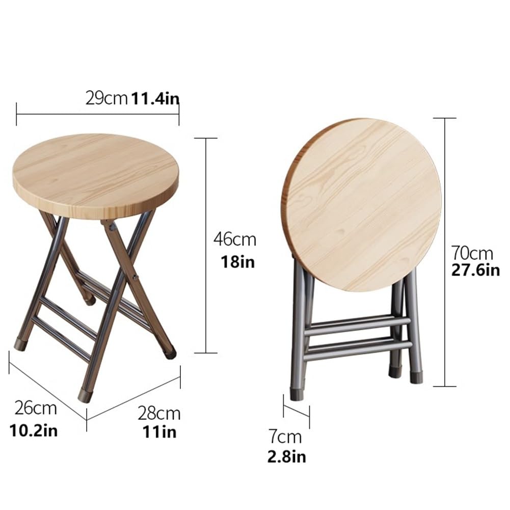 18 Inch Black Folding Stool 330 Lbs Capacity Z920