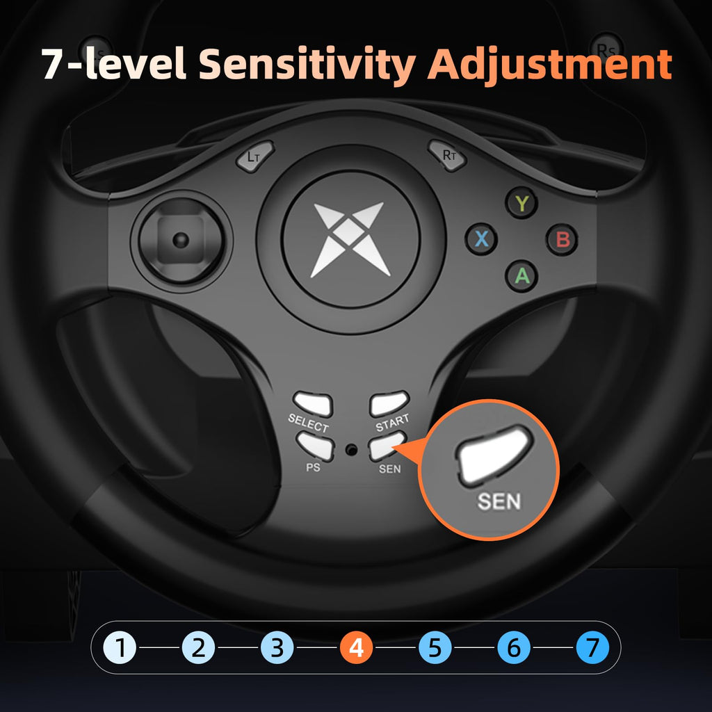 Gaming Steering Wheel with Pedals P834382