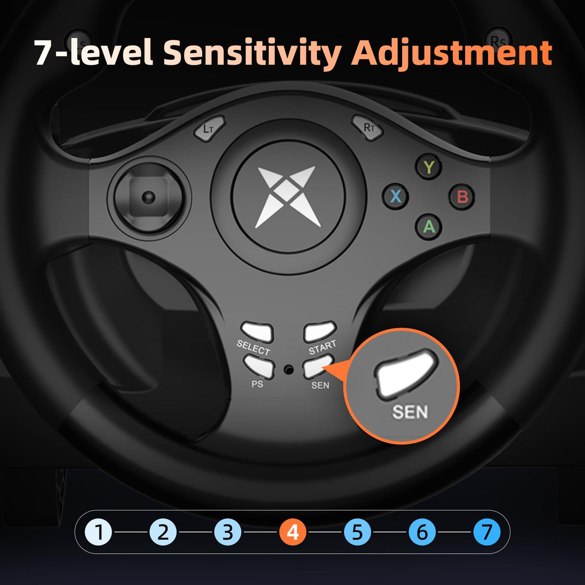 Gaming Steering Wheel with Pedals P834382
