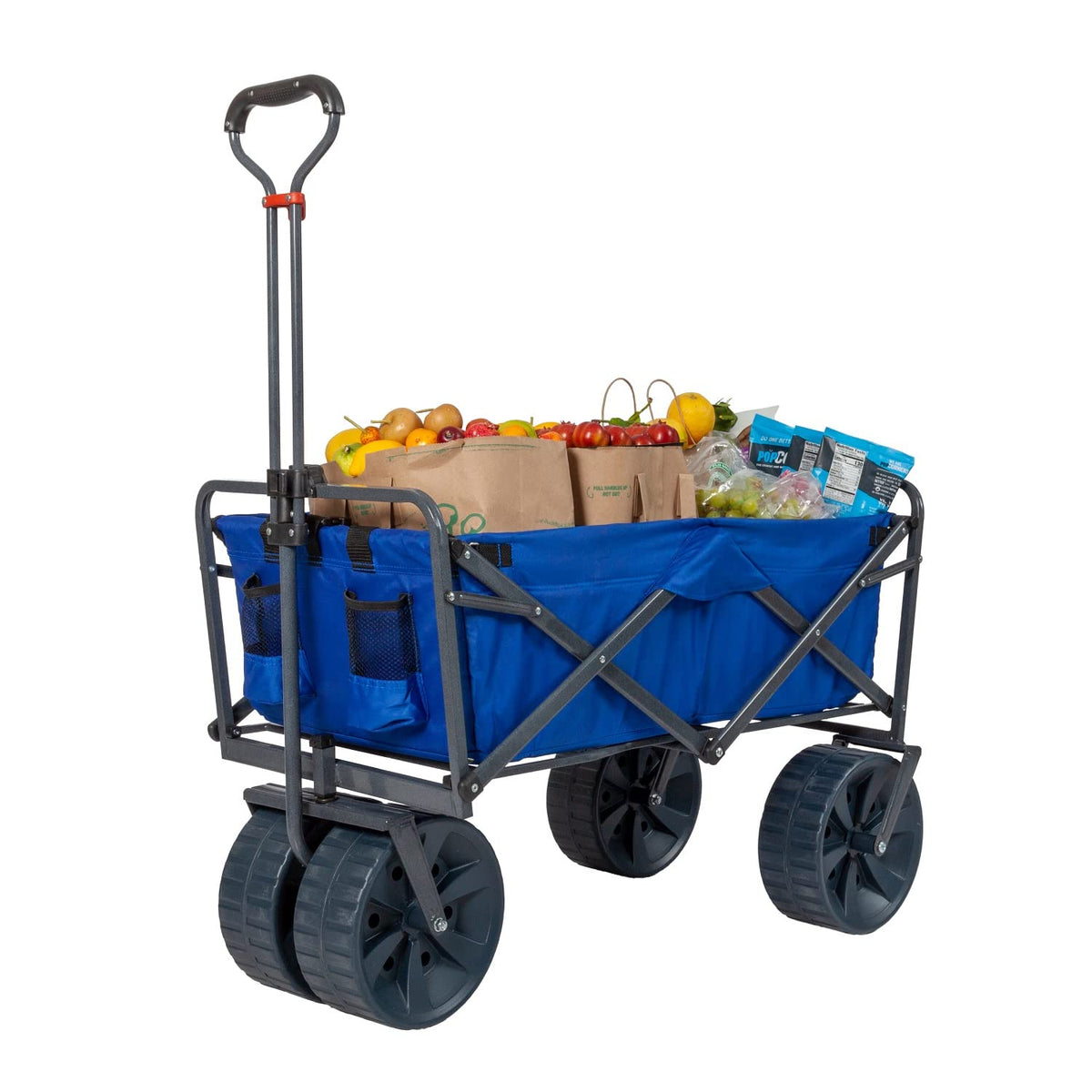 Blue Black Collapsible All Terrain Utility Beach Wagon Cart V575