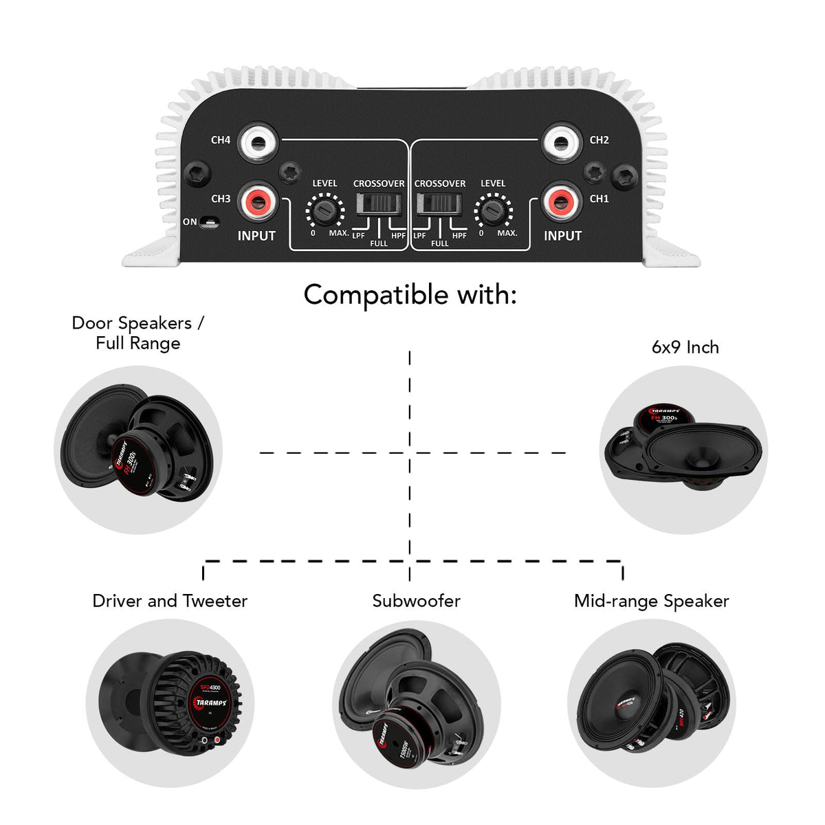 400 watts RMS 4 Channels Car Audio Amplifier M177789