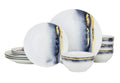 12-Piece Marble Porcelain Dinner Plates Set L310