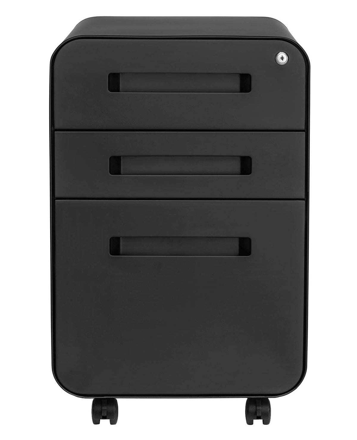 3 Drawer Black Metal File Cabinet with Lock Z785