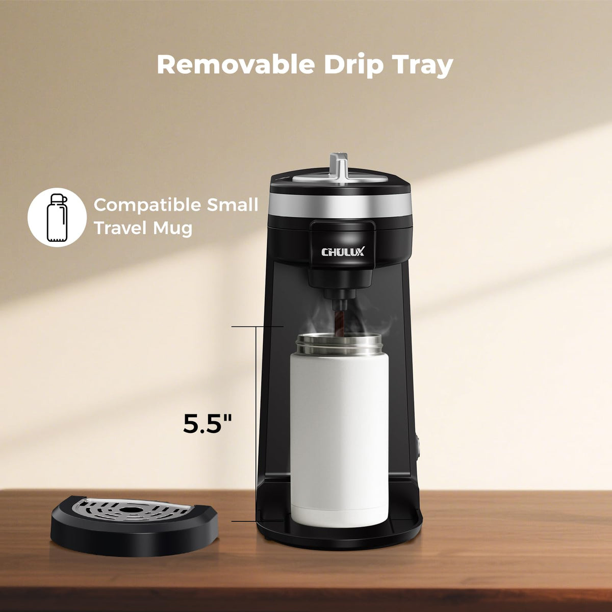 Black Mini Single Serve Coffee Maker C697