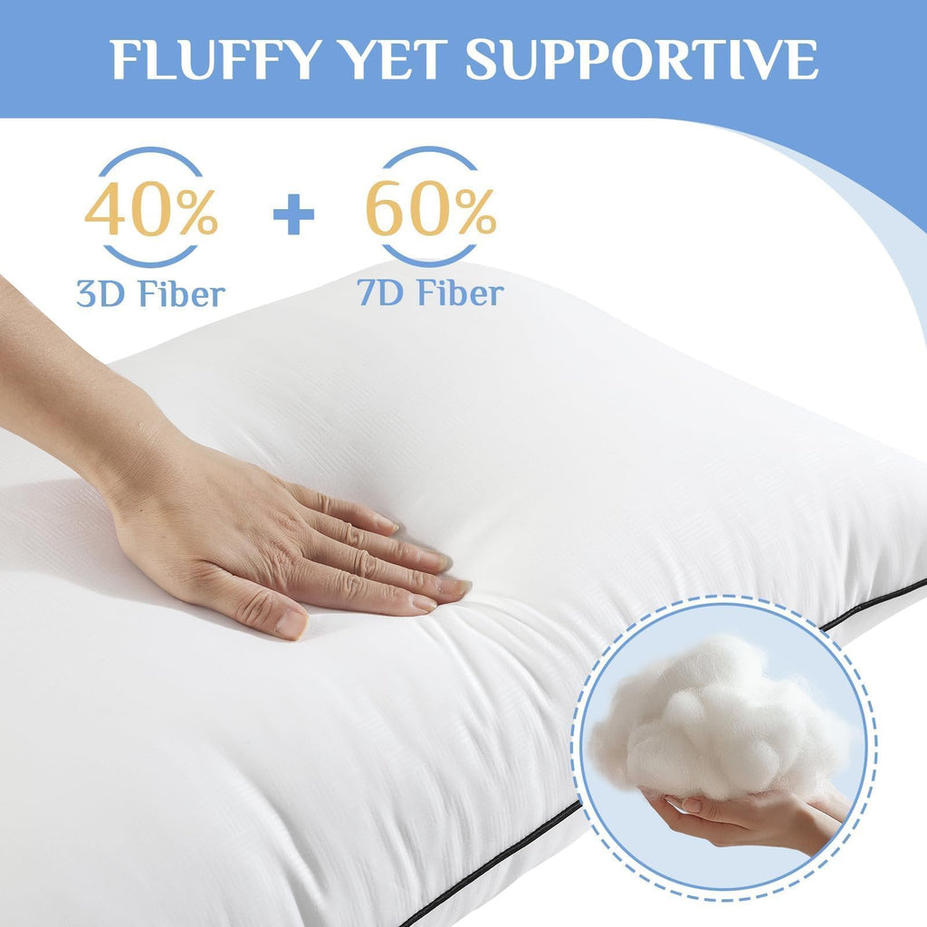 King Size Down Alternative Microfiber Pillows Set of 2 L397539