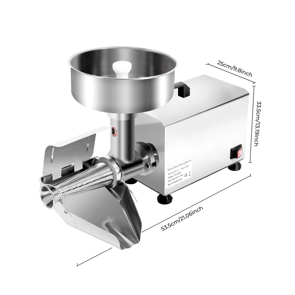 450W Electric Food Strainer with Filter and Trough K313