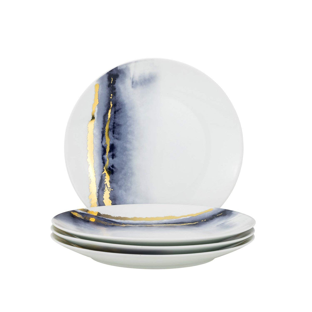 12-Piece Marble Porcelain Dinner Plates Set L310