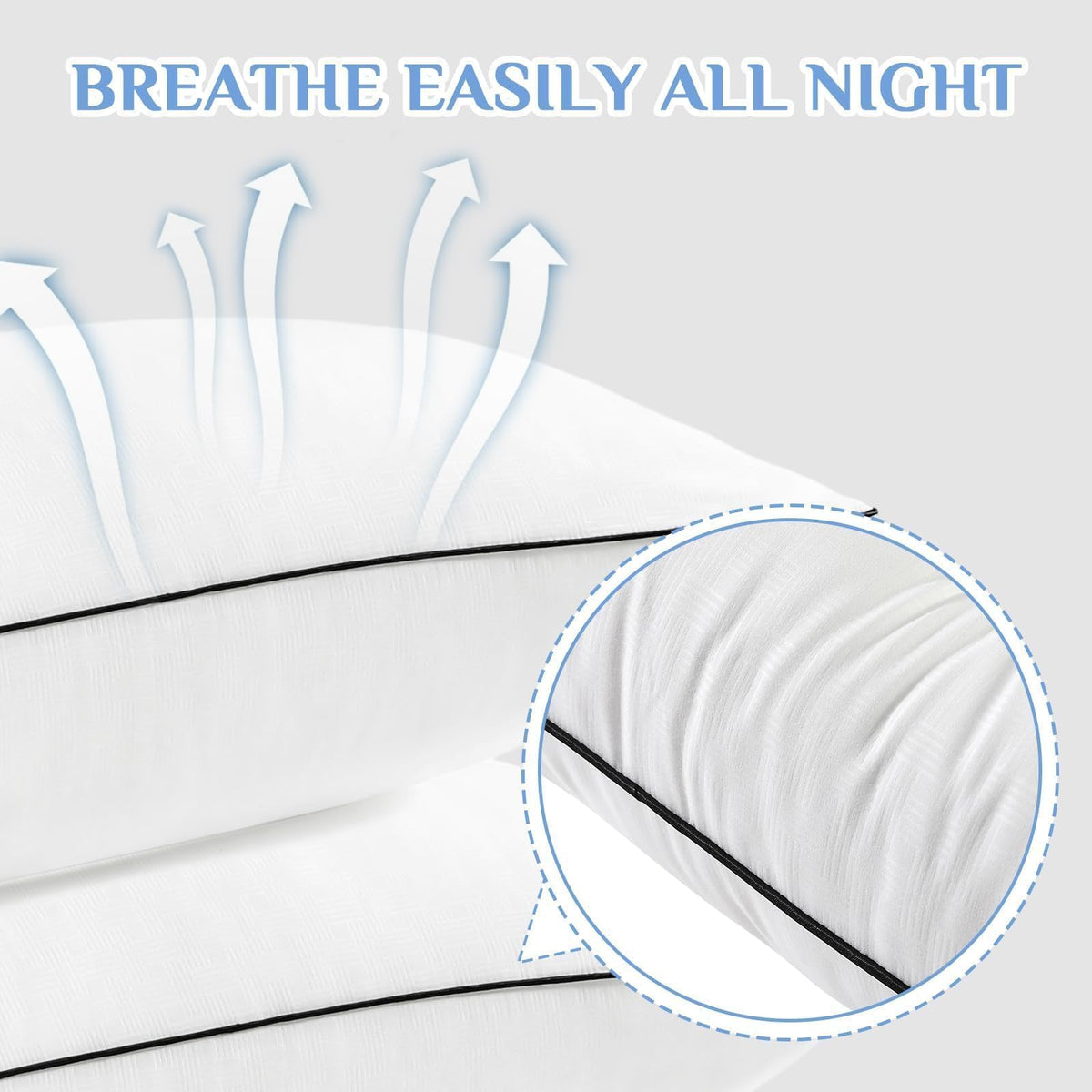 King Size Down Alternative Microfiber Pillows Set of 2 L397539