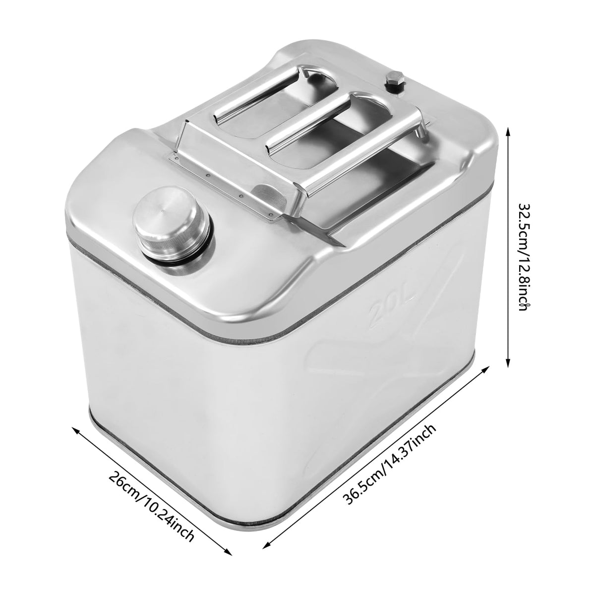 20L 304 Stainless Steel Water Can with Pressure Relief Valve M6888