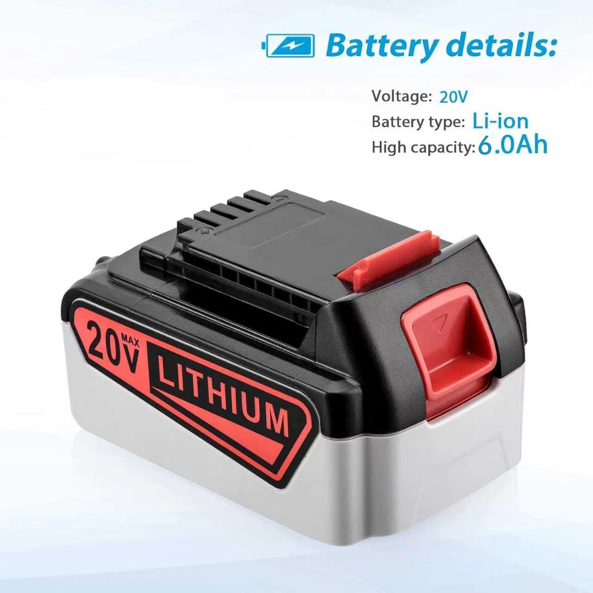 20V 6.0Ah Lithium Ion Replacement Battery C7529