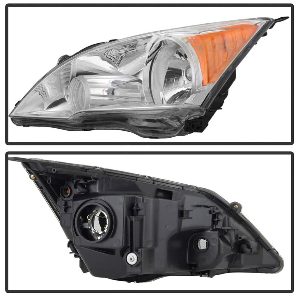 Halogen Headlight Assembly with Chrome Housing Amber Reflector T6826