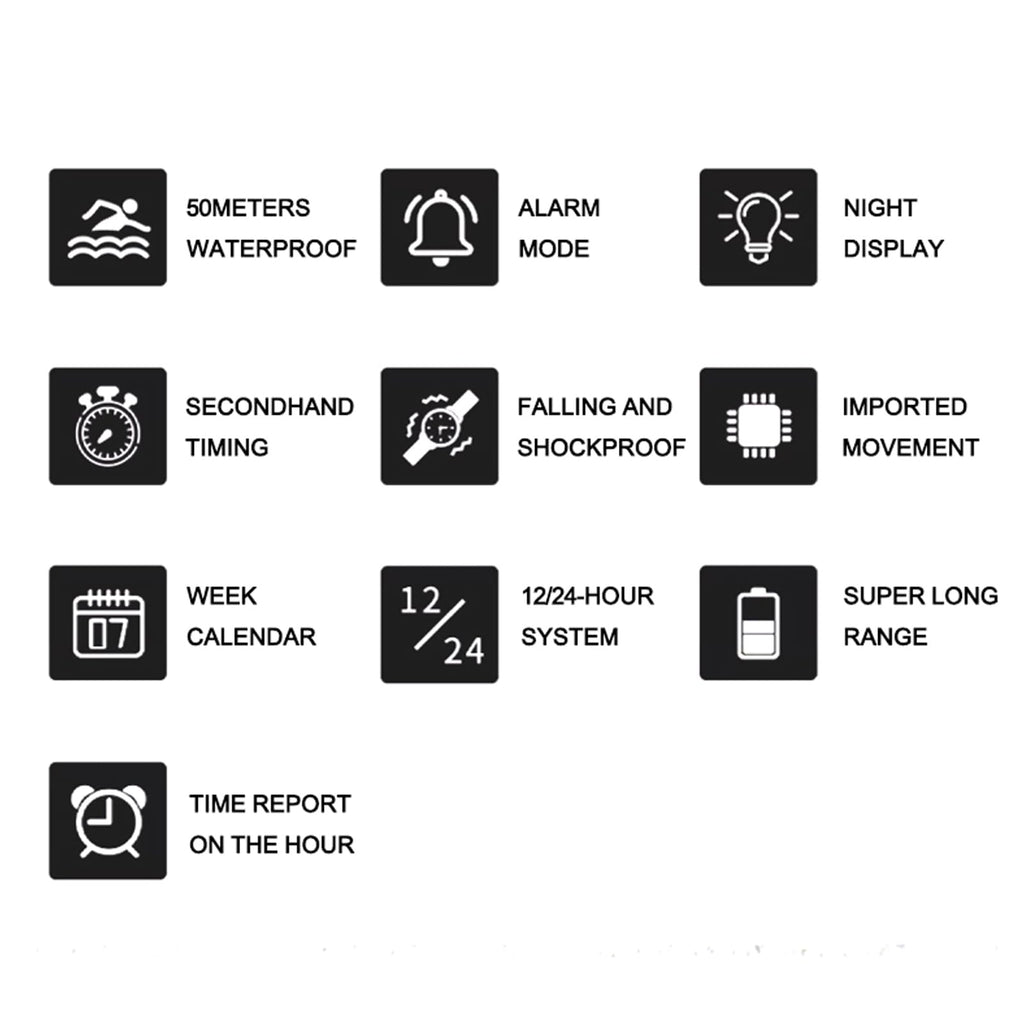 Water Resistant LED Digital Wrist Watch A111