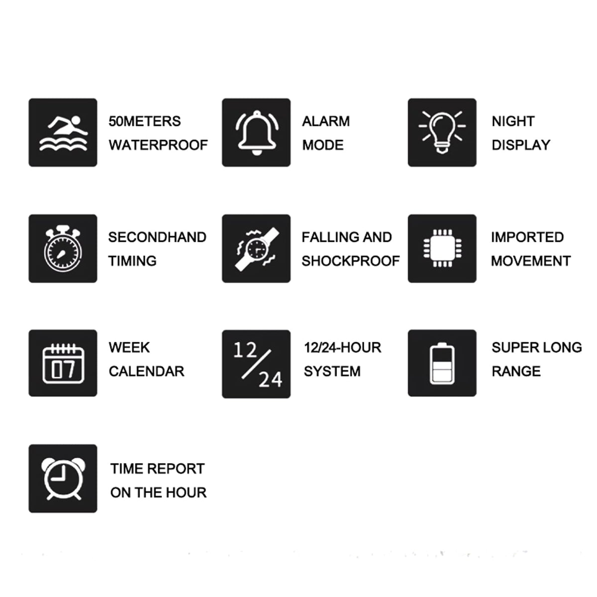 Water Resistant LED Digital Wrist Watch A111