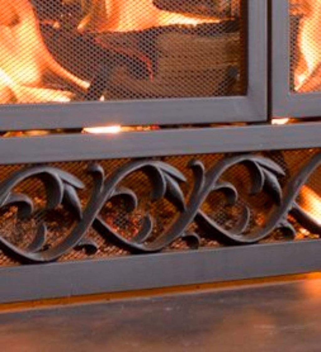 Black Metal Fireplace Screen T6918