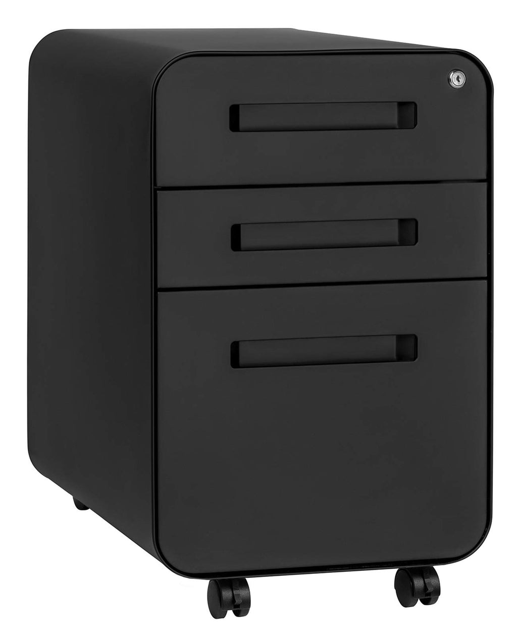 3 Drawer Black Metal File Cabinet with Lock Z785