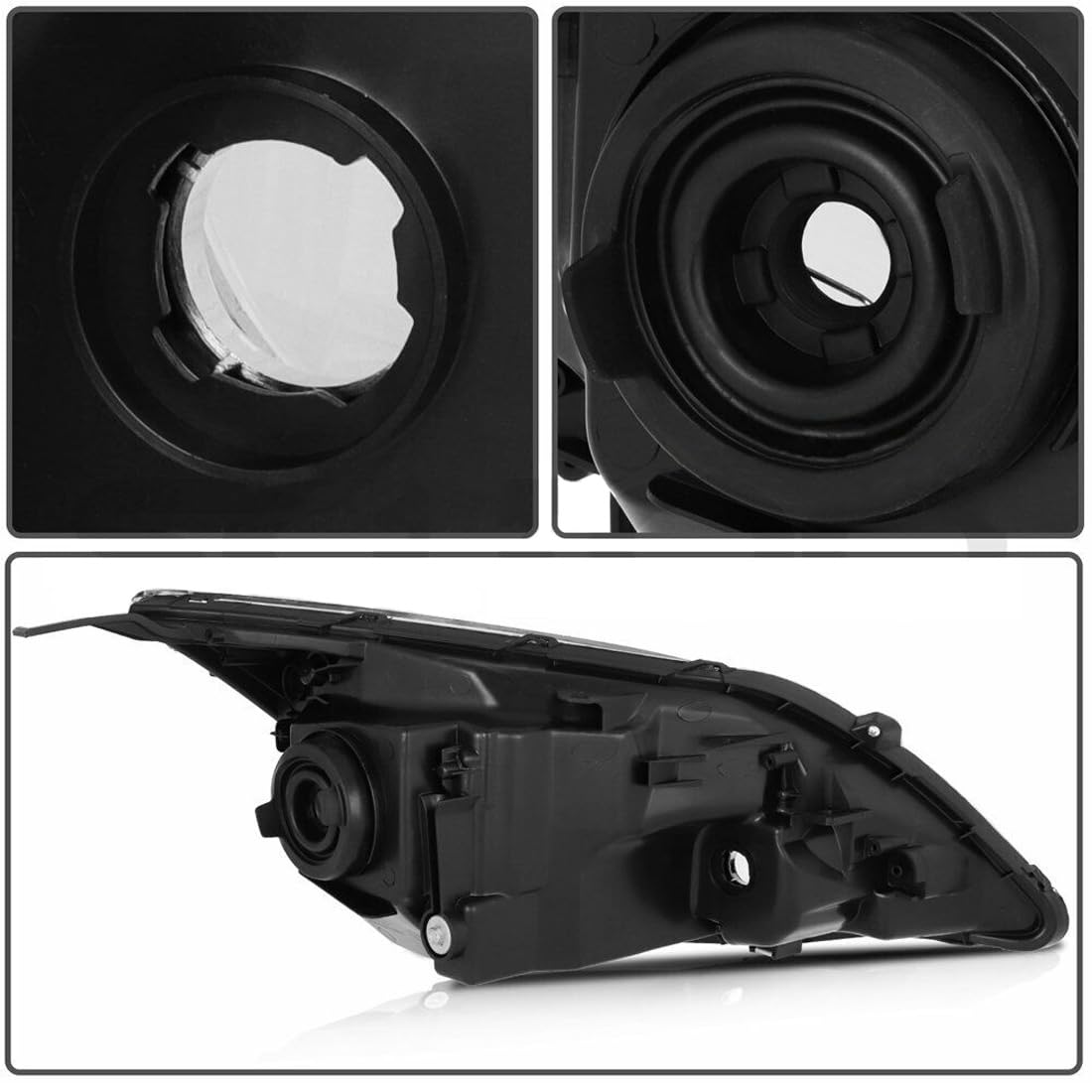 Halogen Headlight Assembly with Chrome Housing Amber Reflector T6826