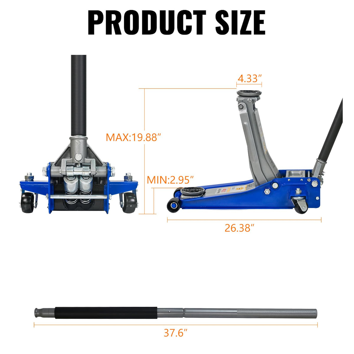 3 Ton Low Profile Hydraulic Floor Jack S127538