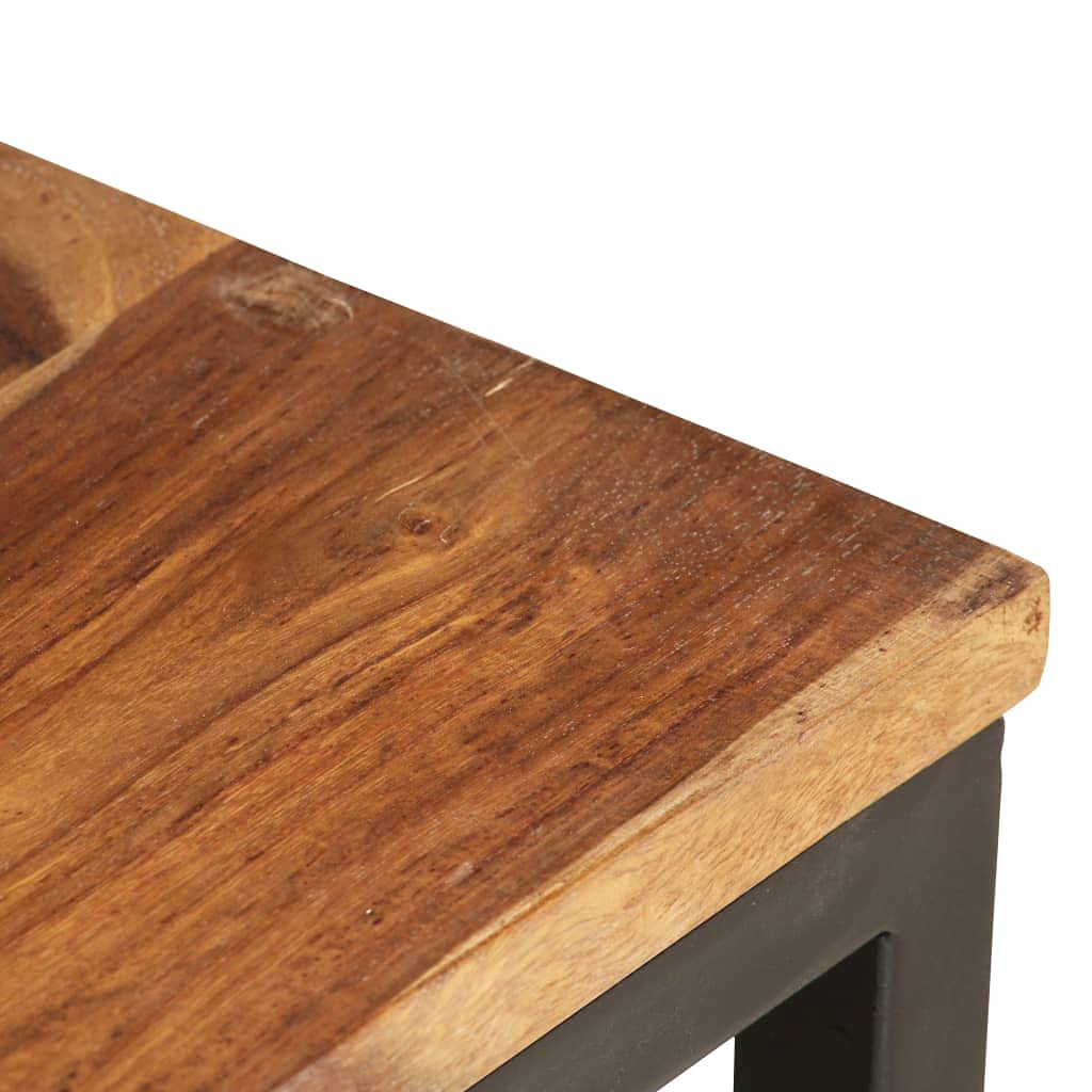Brown Solid Sheesham Wood Nesting Coffee Table Set of 2 D9867