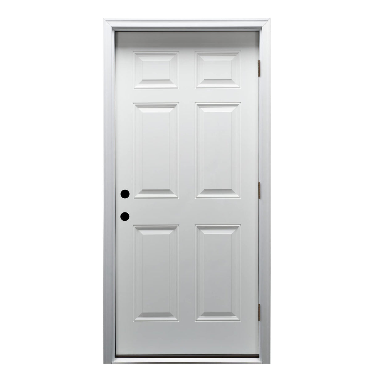 Primed Left Hand Outswing 6-Panel Steel Prehung Door 36"x80" B3368
