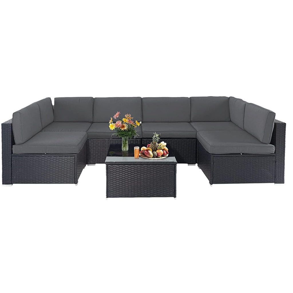 Grey 7-Piece Outdoor Patio Furniture Set T347