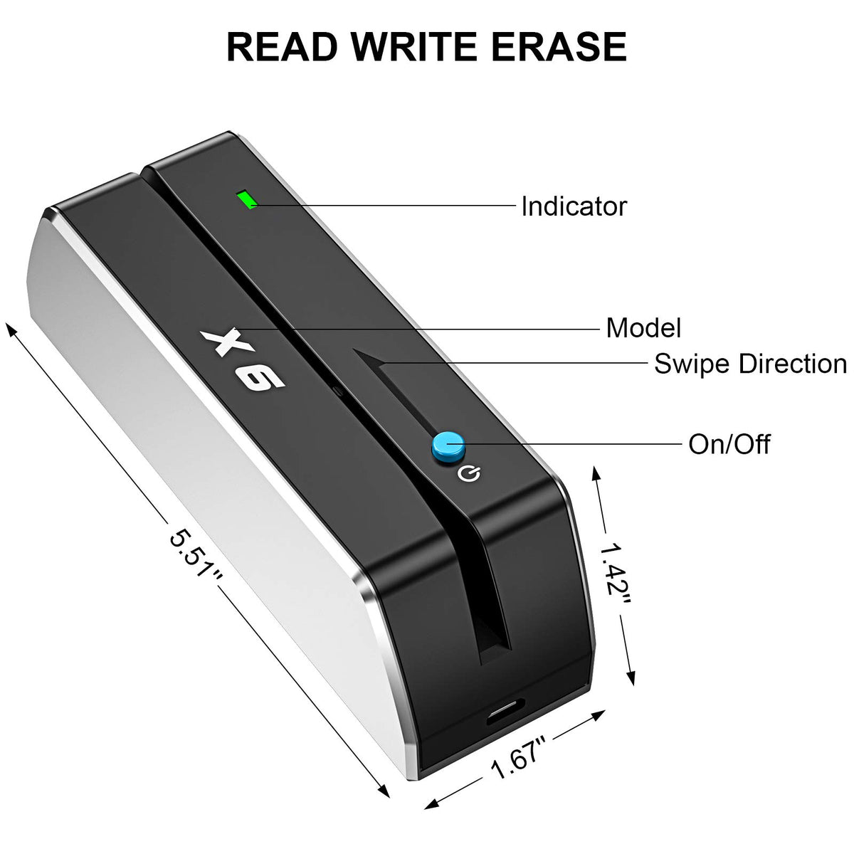 USB Magnetic Card Reader Writer Encoder N525737