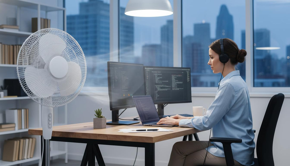 16 Inch Oscillating Pedestal Fan with Remote Q83838