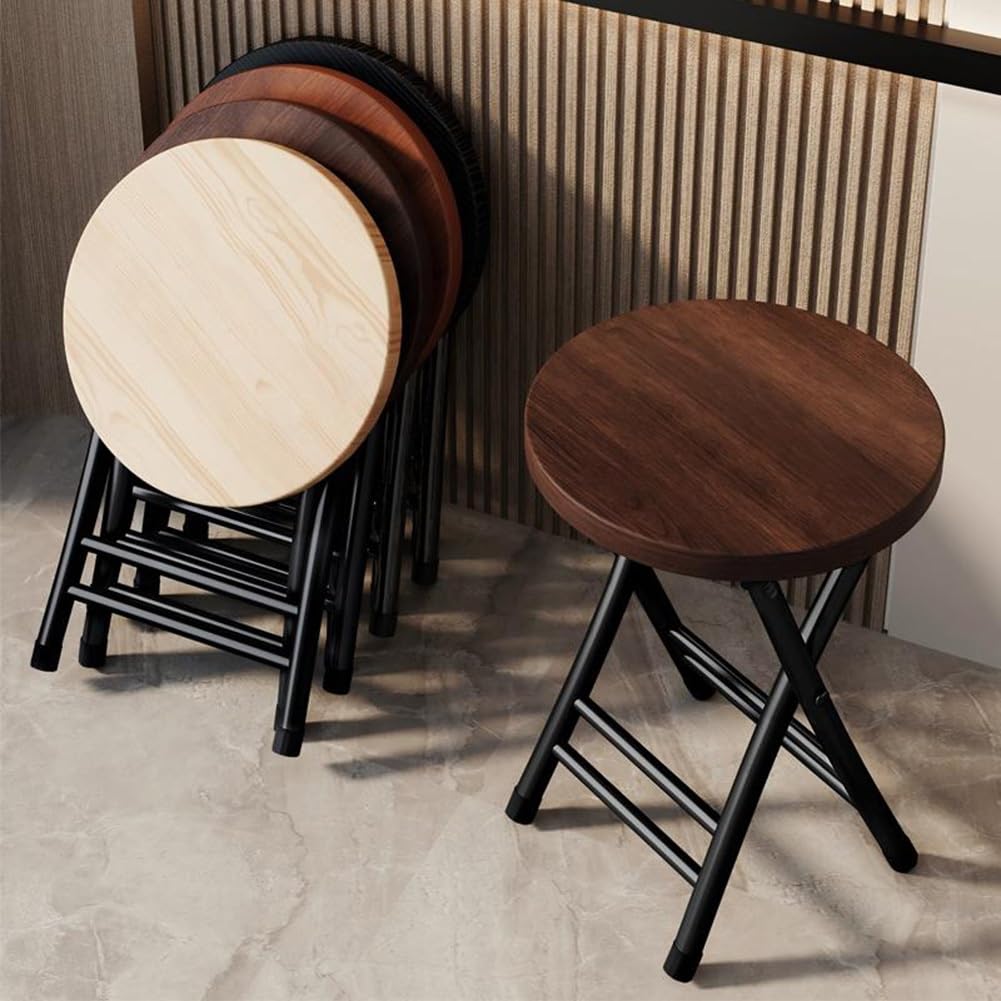 18 Inch Black Folding Stool 330 Lbs Capacity Z920