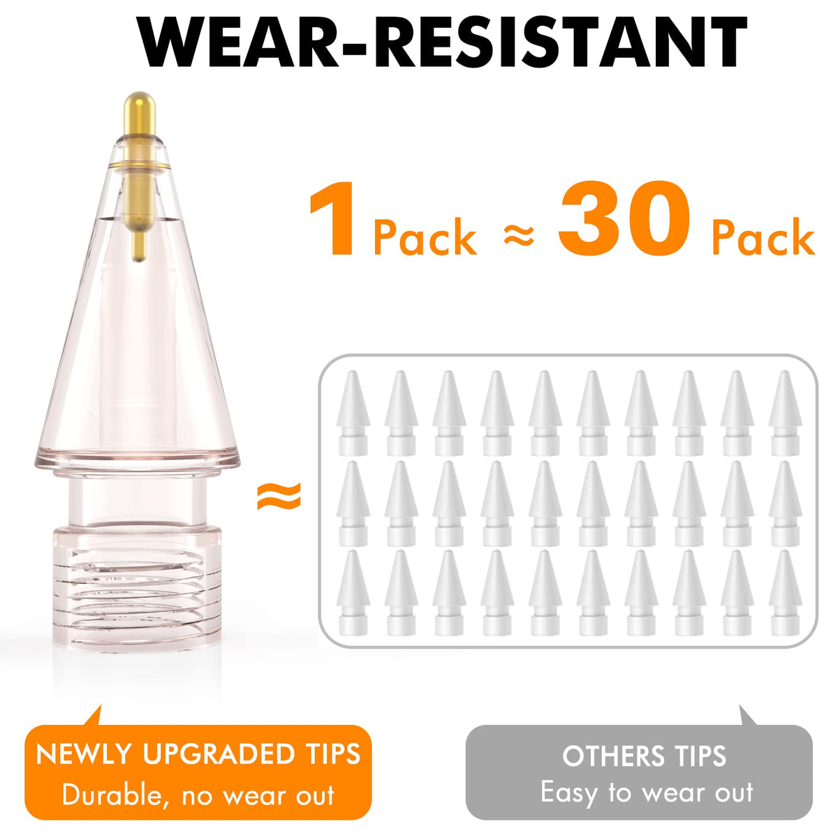 4 Pack Replacement Tips for Apple Pencil 1.95mm T8031