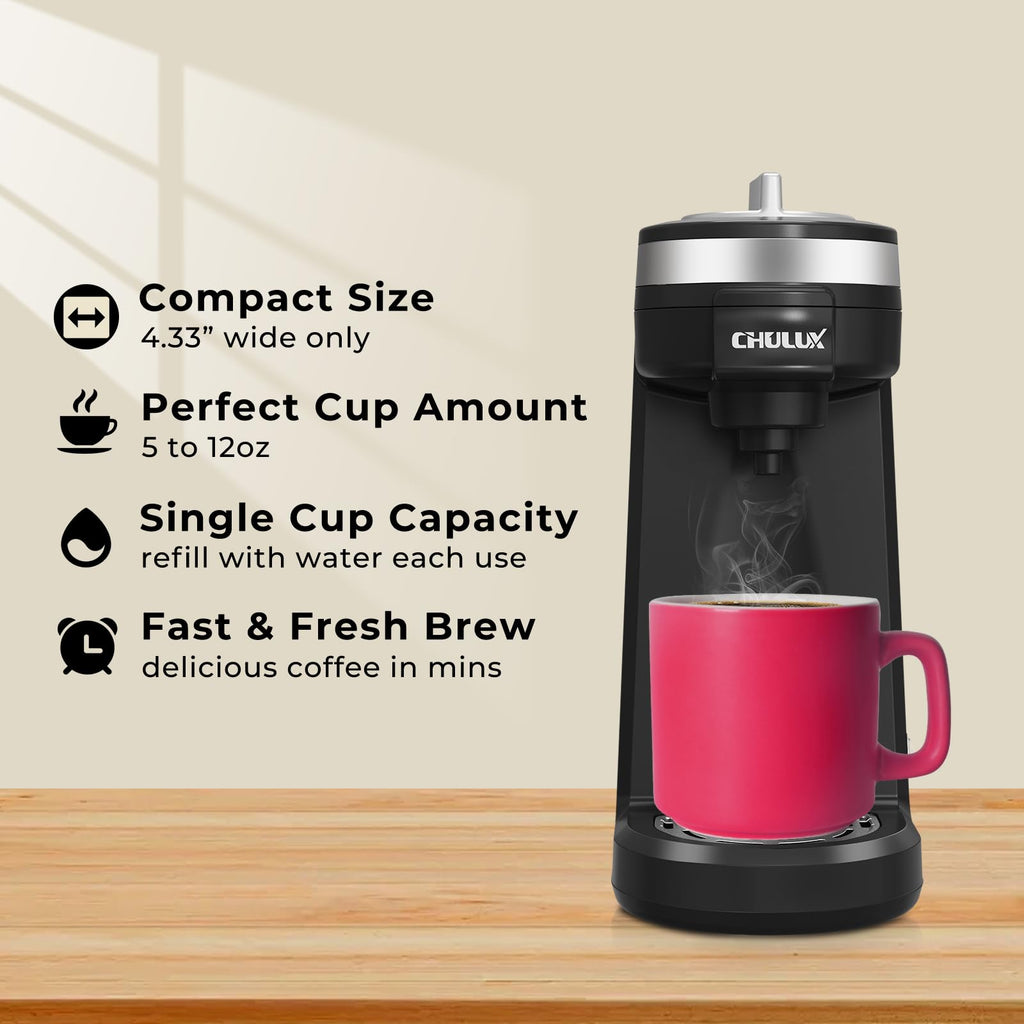 Black Mini Single Serve Coffee Maker C697