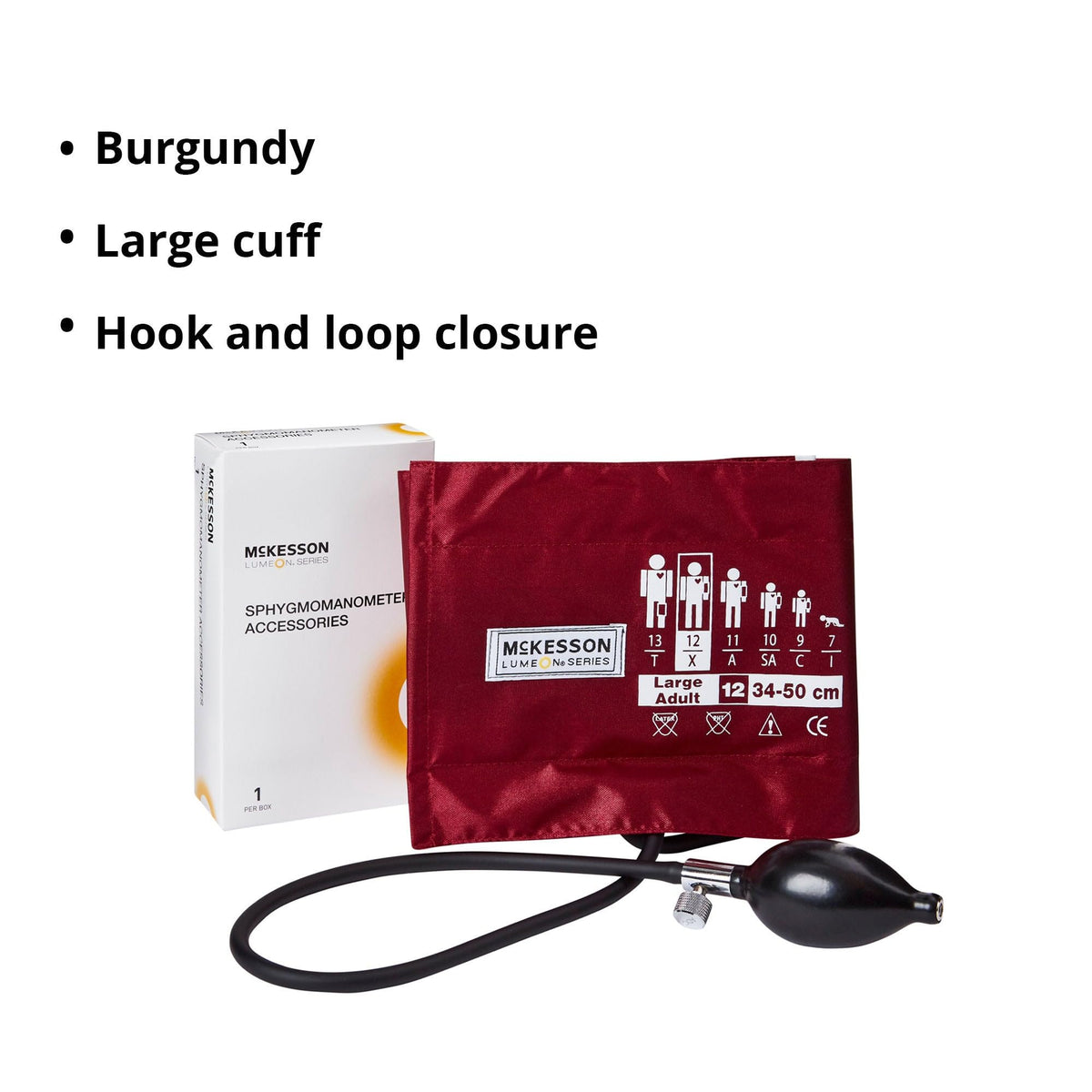 15 ct Replacement Blood Pressure Cuff with Bulb and Valve E738