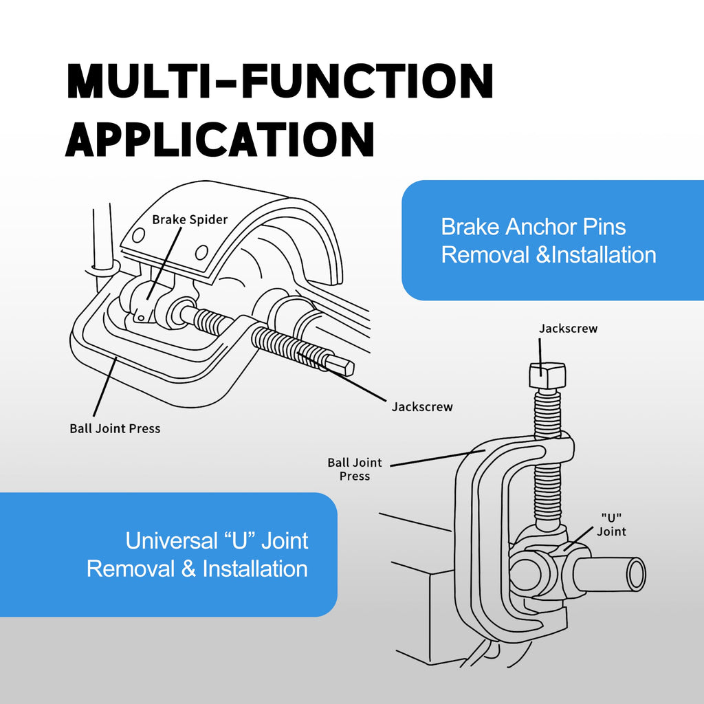 Heavy Duty Ball Joint Press & U Joint Removal Tool Kit with 4WD Adapters Z912154