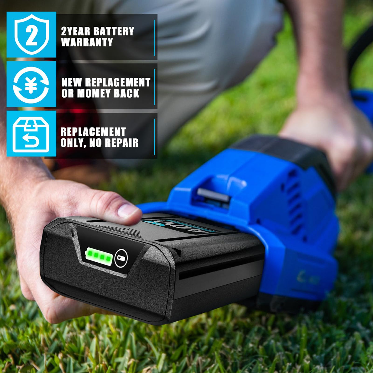 40V 4.0Ah Lithium Ion Cordless Power Tool Battery A68514