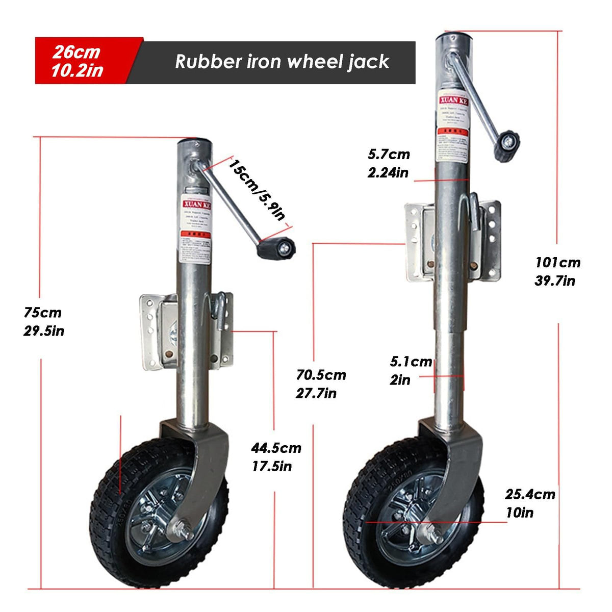 Boat Trailer Jack with Wheels Z97398