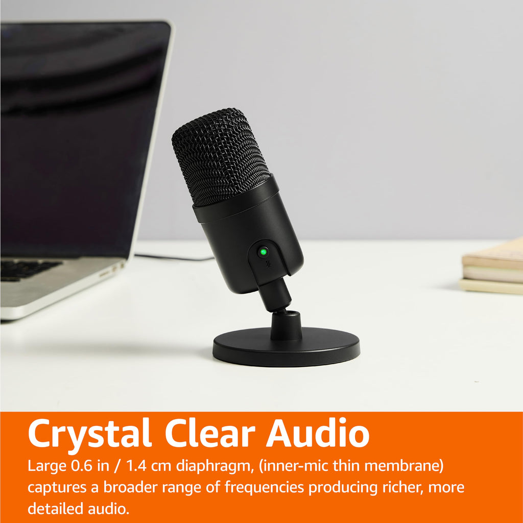 USB Condenser Microphone with Adjustable Stand, Black T9159