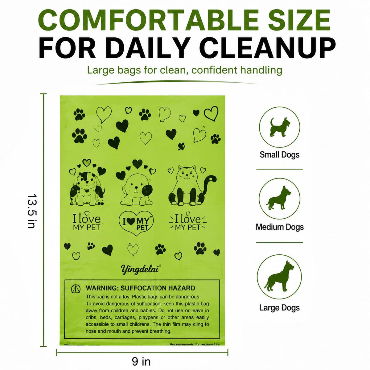 Biodegradable 540 Count Dog Poop Bag with Dispenser G895320