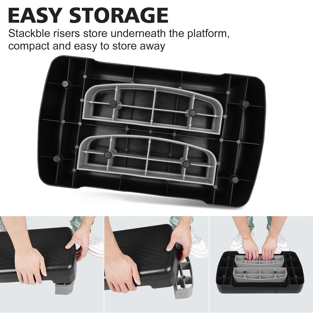 18'' Adjustable Aerobic Step Platform with 2 Risers M2787
